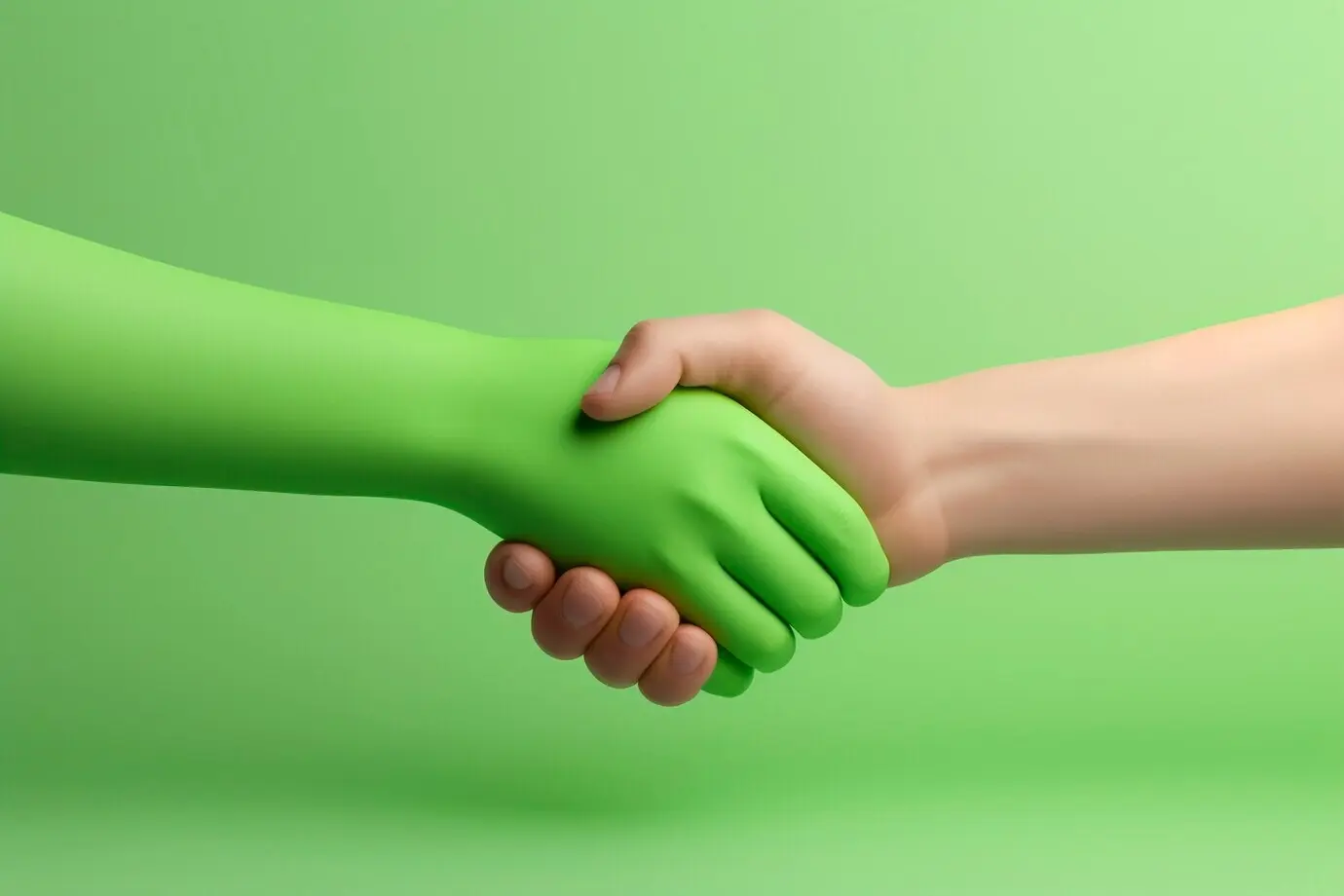 Рука человека в студии